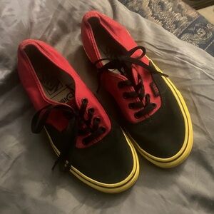Vans Sneakers in Red, Black, and Yellow